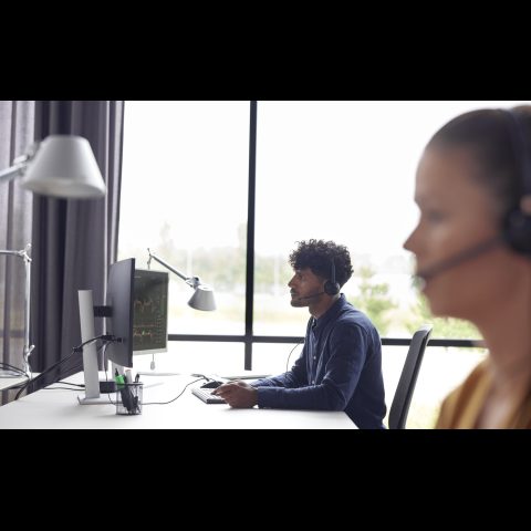 HP Poly EncorePro 320 stereo USB-C galvas tālrunis TAA