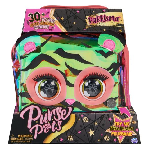 Purse Pets Purrisma Tiger Daudzkrāsains Meitene Plecu soma