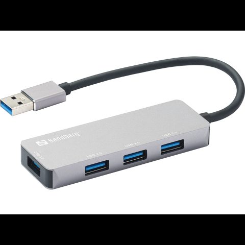 Sandberg 333-67 interfeisa centrmezgls USB 3.2 Gen 1 (3.1 Gen 1) Type-A 5000 Mbit…