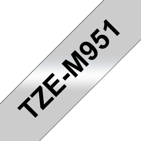 Brother TZE-M951 marķēšanas lenta Melns uz sudraba