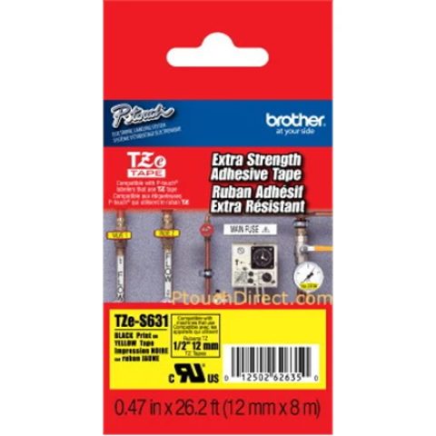 Brother TZe-S631 Strong Adhesive Laminated Tape