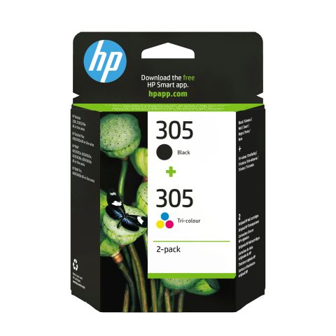 Hewlett Packard (HP) HP 305 2-Pack Tri-color/Black Original Ink Cartridge