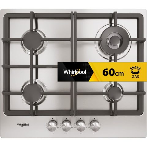 Whirlpool TGML 661 IX Nerūsējošs tērauds Iebūvēts 58 cm Gāzes 4 zone(s)