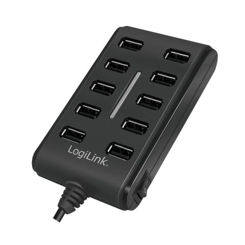 LogiLink UA0125 interfeisa centrmezgls USB 2.0 480 Mbit/s Melns