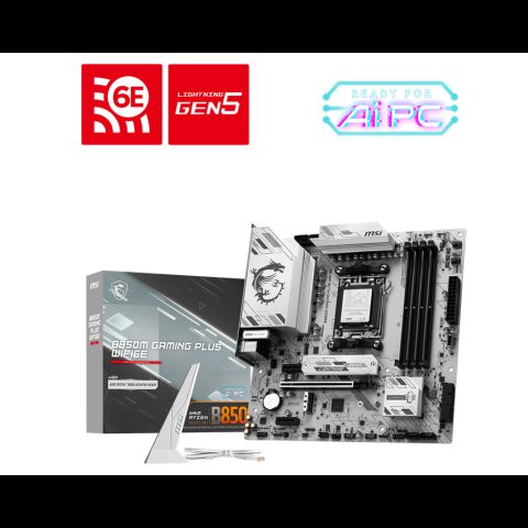 MSI B850M GAMING PLUS WIFI6E mātes plate AMD B850 AM5 pieslēgvieta mikro ATX