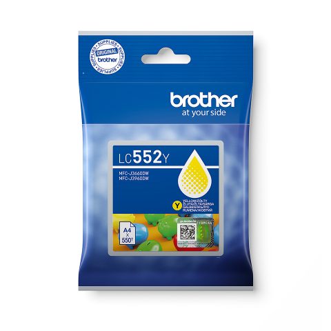 Brother LC552Y tintes kārtridžs 1 pcs Oriģināls Dzeltens