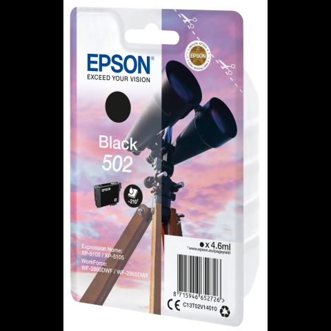 Epson 502 tintes kārtridžs 1 pcs Oriģināls Standarta produktivitāte Melns