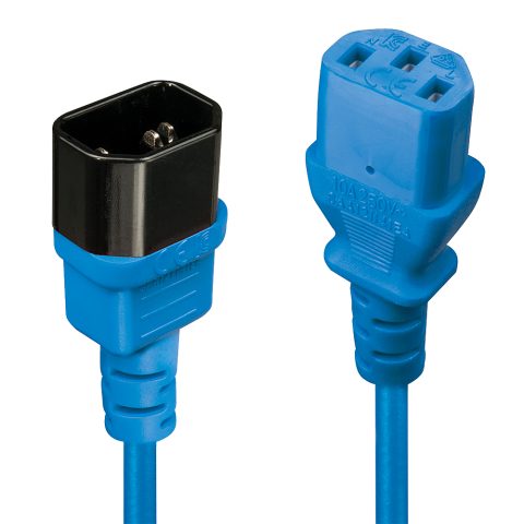 Lindy 30472 elektrības kabelis Zils 2 m C13 uzmava C14 uzmava