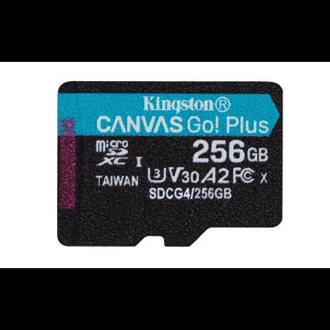 Kingston Technology Canvas Go! Plus 256 GB MicroSD UHS-I Klases 10