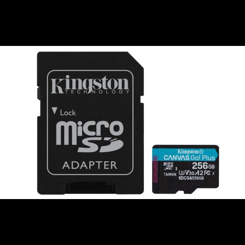 Kingston Technology Canvas Go! Plus 256 GB MicroSD UHS-I Klases 10