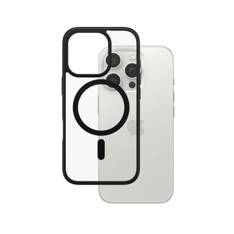 Panzer Glass PanzerGlass ® HardCase Transparent w. Black MagSafe & Frame iPhone 16 Pr…