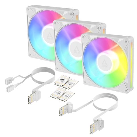 Arctic BioniX P14 A-RGB Datora korpusam Ventilators 14 cm Balts 3 pcs