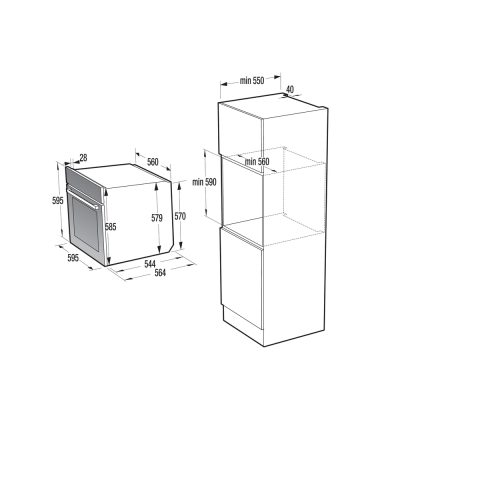 Hisense BFS615S8B 77 L Melns