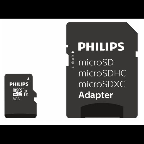 Philips FM08MP45B/00 zibatmiņa 8 GB MicroSDHC UHS-I Klases 10