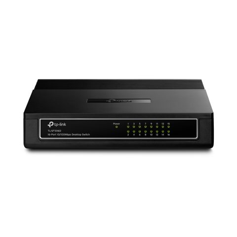 TP-Link TL-SF1016D tīkla pārslēgs Fast Ethernet (10/100) Melns