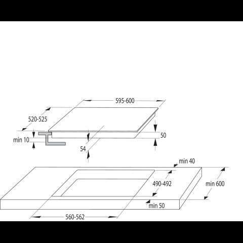 Hisense HI6432BSCWF Melns Iebūvēts 60 cm Zonas indukcijas plīts 4 zone(s)