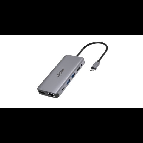 Acer 12-in-1 Type-C Dongle Vadu USB 3.2 Gen 1 (3.1 Gen 1) Type-C Sudrabs