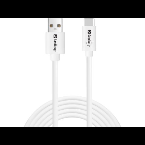 Sandberg 336-14 USB kabelis USB 2.0 2 m USB C USB A Balts