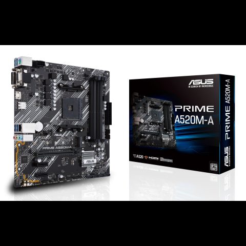 Asus PRIME A520M-A II/CSM AMD A520 Ligzda AM4 mikro ATX