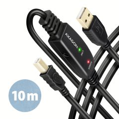 Axagon ADR-210B USB 2.0 A-M -> B-M active connecting/repeater cable 10m - Kabel…