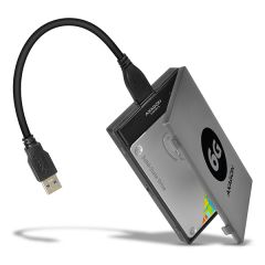 Axagon ADSA-1S6 cieto disku uzglabāšanas sistēma HDD/SSD korpuss Melns 2.5"