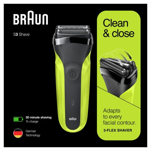 Braun Series 3 81702940 vīriešu skuveklis Sietiņa skuveklis Trimmeris Melns