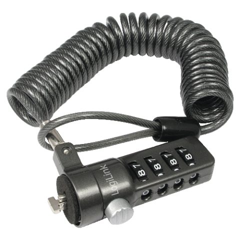 LogiLink NBS004 kabeļu slēdzene Melns 1