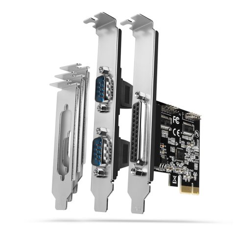 Axagon PCEA-PSN PCIe-Adapter mit 1x Parallel-+ 2x Seriell-Ports - ASIX AX99100…