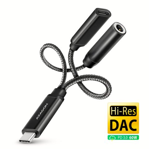 Axagon ADA-HCPD USB-C to 3.5mm jack - Hi-Res DAC audio adapter
