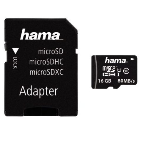 Intenso Hama microSDHC 16GB UHS-I Klases 10