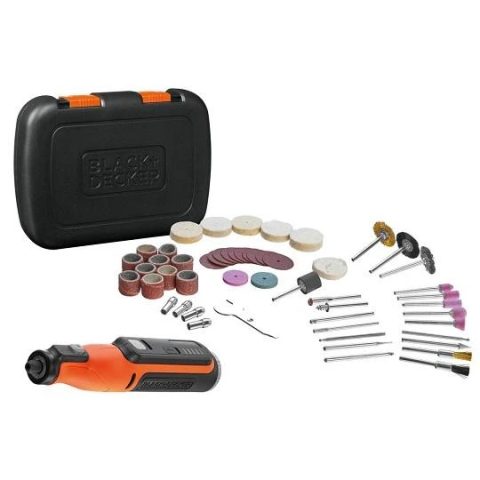 Black & Decker BD šlifuoklis MULTI. 8V +52szt. AKCESORIŲ BCRT8IK