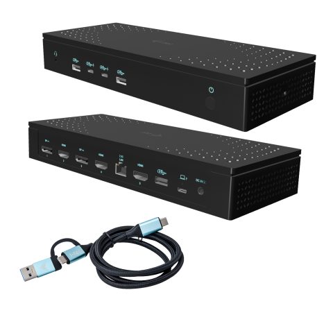 I-tec CA5MONITORDOCKPD dokstacija Vadu USB 3.2 Gen 1 (3.1 Gen 1) Type-C Melns