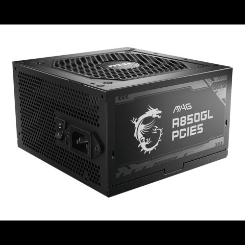 MSI MAG A850GL PCIE5 barošanas avotu vienība 850 W 20+4 pin ATX ATX Melns