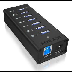 RaidSonic ICY BOX IB-AC618 USB 3.2 Gen 1 (3.1 Gen 1) Type-B 5000 Mbit/s Melns