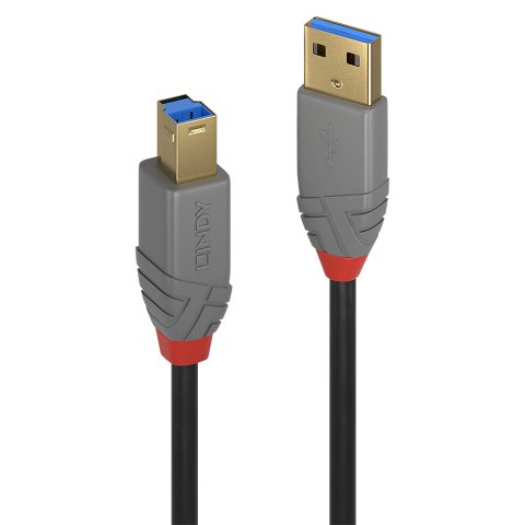 Lindy 36743 USB kabelis USB 3.2 Gen 1 (3.1 Gen 1) 3 m USB A USB B 5 Gbit/s Mel…