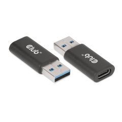 Club 3D CLUB3D CAC-1525 kabeļu spraudņu pāreja USB A USB TYPE C Melns