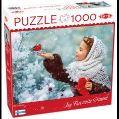 Tactic Puzzle Lovers Girl with Red Mittens 1000 pcs puzzle