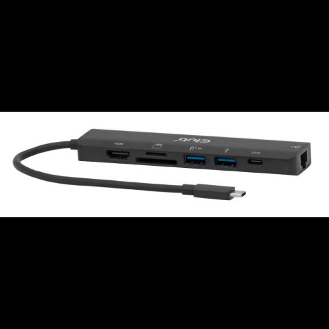 Club 3D CLUB3D CSV-2553 interfeisa centrmezgls USB Veids-C 5000 Mbit/s Melns