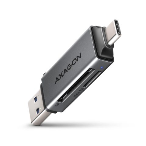 Axagon CRE-DAC USB-C+ USB-A 5 Gbps MINI card reader 2-slot & lun SD/microSD kar…