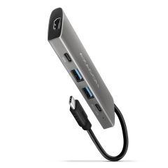Axagon HMC-5G21 dokstacija Vadu USB 3.2 Gen 2 (3.1 Gen 2) Type-C Pelēks