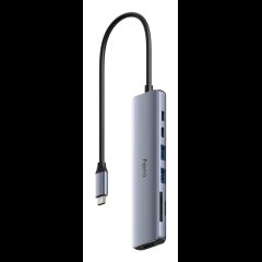 Cudy UH407 dokstacija Vadu USB 3.2 Gen 1 (3.1 Gen 1) Type-C Pelēks