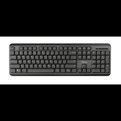 Trust TK-350 tastatūra Birojs RF Bezvadu QWERTZ Vācu Melns