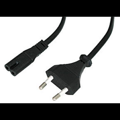 Lindy 30422 elektrības kabelis Melns 3 m CEE7/16 C7 uzmava