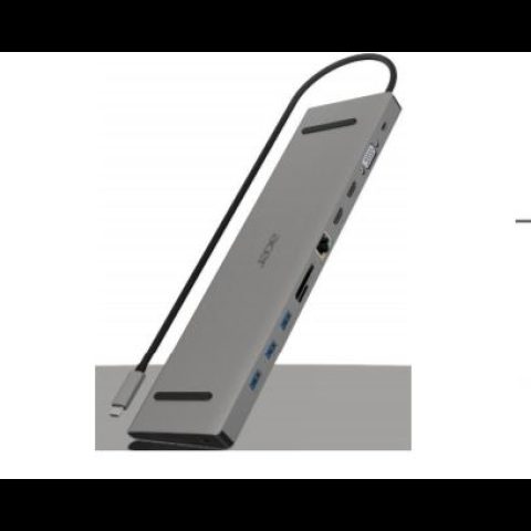 Acer ACG-DCK-C-1 Vadu USB 3.2 Gen 1 (3.1 Gen 1) Type-C Pelēks