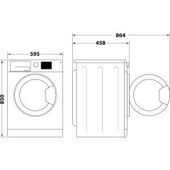 Whirlpool WRBSB 6249 S EU washing machine Front-load 6 kg 1151 RPM Black