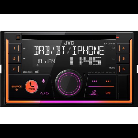 JVC KW-DB95BT Melns 200 W Bluetooth