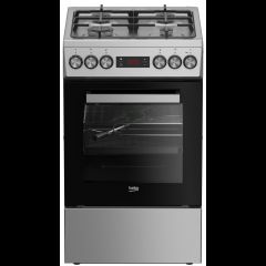 Beko FSMT52336DXDT Brīvi stāvoša plīts Elektrisks Gāzes Nerūsējošs tērauds