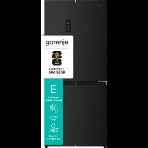 Gorenje NRM819E61BX side by side ledusskapis Brīvi novietots 460 L Melns
