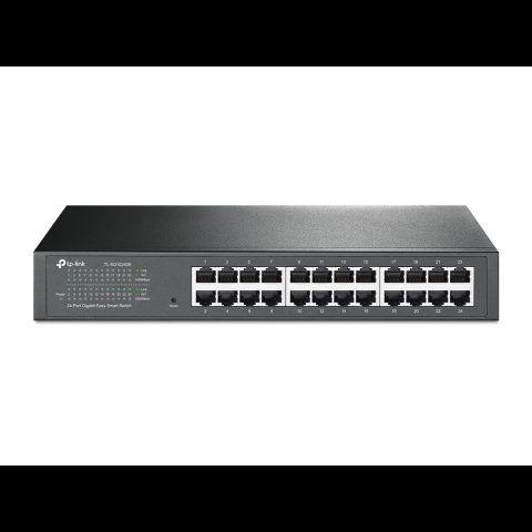 TP-Link TL-SG1024DE Vadīts L2 Gigabit Ethernet (10/100/1000) 1U Melns