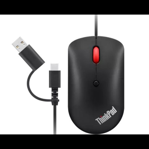 Lenovo 4Y51D20850 mouse Office Ambidextrous USB Type-C Optical 2400 DPI